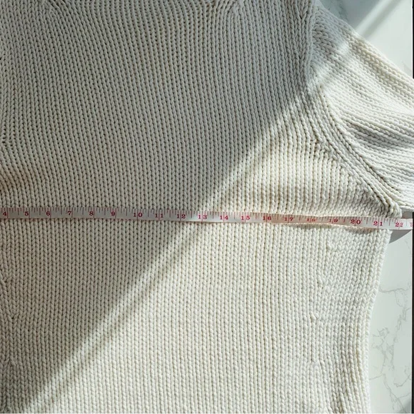Tommy Hilfiger Vintage 2003 Mock Neck Cream Knit Sweater | XL - Picture 8 of 10